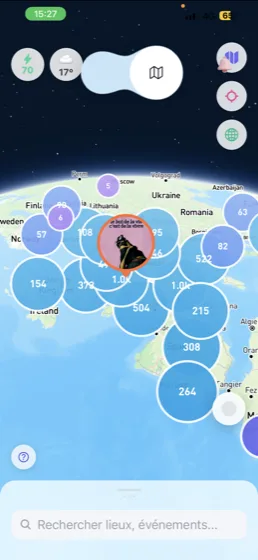 Vue globe mondiale